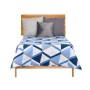 Reversible Bedspread 240 x 260 cm Blue White (6 Units)