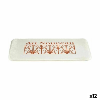 Bath rug Art Nouveau White Bronze 40 x 1,5 x 60 cm (12 Units)