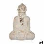 Figure décorative de jardin Buda Polyrésine 17 x 37 x 26 cm (4 Unités)