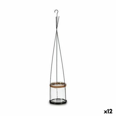 Candleholder Metal Crystal 15,5 x 85,5 x 15,5 cm (12 Units)