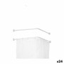 Curtain Bar For shower White Aluminium 80 cm (24 Units)