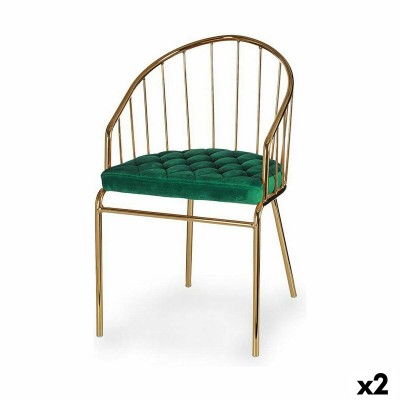 Chair Bars Green Golden 51 x 81 x 52 cm (2 Units)