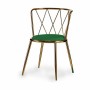 Chaise Losanges Vert Doré 50,5 x 73 x 51 cm (2 Unités)