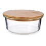 Panier-repas rond avec couvercle Bambou 15 x 6,5 x 15 cm (12 Unités)