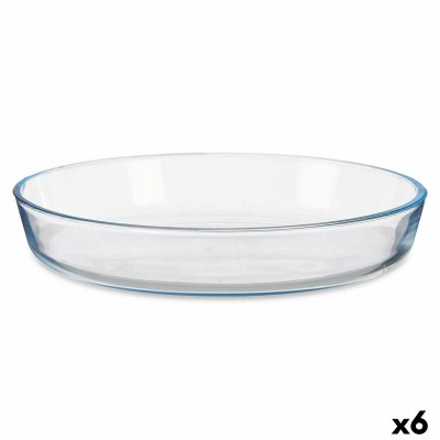 Baking tray Transparent Borosilicate Glass 25,5 x 4,5 x 25,5 cm (6 Units)