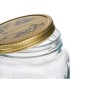 Jar Homemade Transparent Golden Metal Glass 3 L 13 x 25 x 13 cm (6 Units)