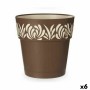 Pot auto-arrosant Stefanplast Gaia Marron Plastique 29 x 29 x 29 cm (6 Unités)