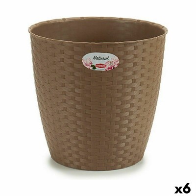 Planter Stefanplast Brown Plastic 29 x 27 x 29 cm (6 Units)