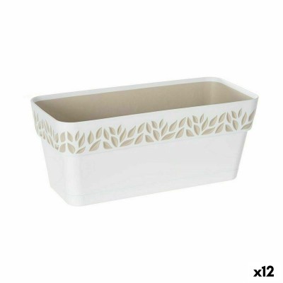 Self-watering planter Stefanplast Cloe White Plastic 13,3 x 12,3 x 29,3 cm (12 Units)