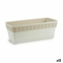 Self-watering planter Stefanplast Orfeo White Plastic 18,5 x 17 x 49,3 cm (12 Units)