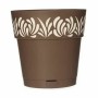 Self-watering flowerpot Stefanplast Gaia Brown Plastic 25 x 25 x 25 cm (6 Units)