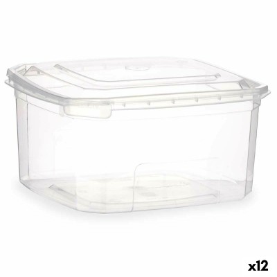 Boîte à repas rectangulaire avec couvercle Transparent polypropylène 1 L 14,1 x 8 x 15,5 cm (12 Unités)