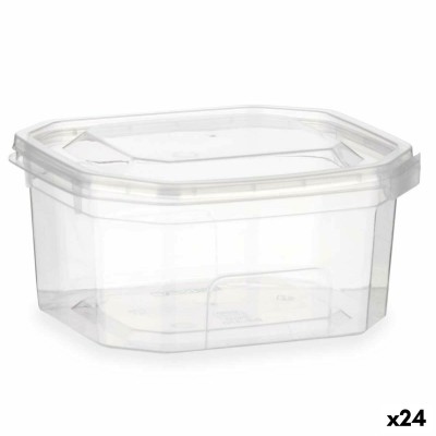 Boîte à repas rectangulaire avec couvercle Transparent polypropylène 370 ml 10,7 x 5,5 x 11,7 cm (24 Unités)