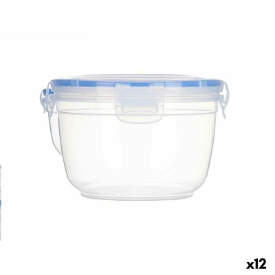 Boîte à lunch hermétique Cylindre Transparent polypropylène 1,2 L 15,5 x 10,5 x 15,5 cm (12 Unités)