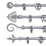 Curtain Bar Extendable Silver Iron 5 x 178 x 5 cm (8 Units)