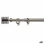 Curtain Bar Extendable Squared Silver Iron 4,5 x 125,5 x 4,5 cm (12 Units)