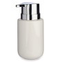 Soap Dispenser White Silver Metal Ceramic 300 ml (6 Units)