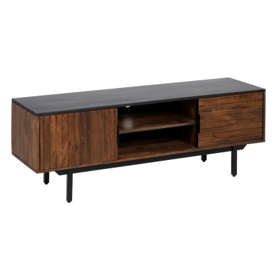 TV furniture ABNER Brown Black Iron Mango wood 140 x 40 x 50 cm