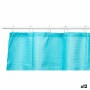 Rideau de Douche Points Bleu Polyester 180 x 180 cm (12 Unités)