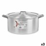 Casserole avec Couvercle Argenté Aluminium 18 L (3 Unités)