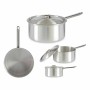 Casserole avec couvercle Ø 24 cm Argenté Aluminium 5 L (10 Unités)