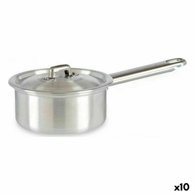 Casserole avec couvercle Ø 12 cm Argenté Aluminium 600 ml (10 Unités)