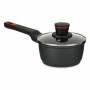 Saucepan with Lid Ø 16 cm Black Aluminium (6 Units)