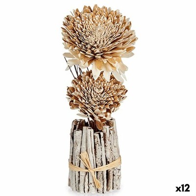 Decorative Flower Natural 13 x 37 x 14 cm (12 Units)