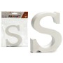 Letter S White Wood 2 x 16 x 14,5 cm (24 Units)