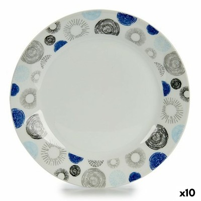 Dessert dish   Circles Porcelain 19 x 2 x 19 cm (10 Units)