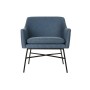 Fauteuil DKD Home Decor Bleu Noir Métal 66 x 62 x 75 cm