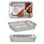 Set of Kitchen Dishes Disposable Aluminium 22 x 15,6 x 4,8 cm (12 Units)