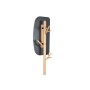 Hat stand Home ESPRIT Black Natural Wood Metal Scandi 33 x 33 x 185 cm