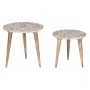 Jeu de 2 tables Home ESPRIT Blanc Naturel 45 x 45 x 45 cm