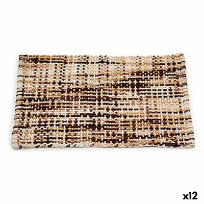 Tapis de bain 50 x 80 cm Marron (12 Unités)