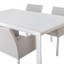 Dining Table Io White Aluminium 180 x 100 x 75 cm