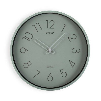 Horloge Murale Versa Vert Plastique Quartz 4 x 30 x 30 cm
