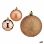 Lot de boules de Noël Cuivre Plastique Ø 7 cm (12 Unités)