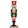 Figurine Décorative Casse-Noisette Blanc Noir Rouge Vert Bois 10 x 60 x 19 cm (6 Unités)