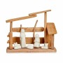 Crèche de Noël Blanc Naturel Bois Céramique 10 x 21 x 25 cm (2 Unités)