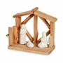 Christmas nativity set White Natural Wood Ceramic 17 x 14,5 x 8 cm (2 Units)