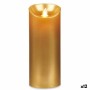 LED Candle Golden 8 x 8 x 20 cm (12 Units)