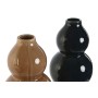 Vase Home ESPRIT Blue Brown Porcelain 19 x 19 x 45 cm (2 Units)