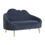 Canapé DKD Home Decor Bleu Doré Métal Nuages Scandi 155 x 75 x 92 cm