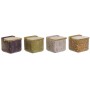 Salt Shaker with Lid DKD Home Decor Green Pink Mustard Lilac Bamboo 750 ml 14 x 12,5 x 12 cm (4 Units)