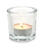 Candleholder Transparent Glass 6,5 x 6 x 6,5 cm (12 Units)