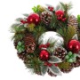 Advent wreathe Red Green Multicolour Plastic Foam Pineapples 30 x 30 cm