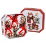 Boules de Noël Multicouleur Papier Polyfoam Père Noël 7,5 x 7,5 x 7,5 cm (5 Unités)