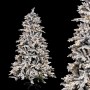 Sapin de Noël Blanc Vert PVC Métal Polyéthylène Enneigé 180 cm