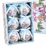 Boules de Noël Multicouleur Polyfoam Bonhomme de Neige 7,5 x 7,5 x 7,5 cm (6 Unités)